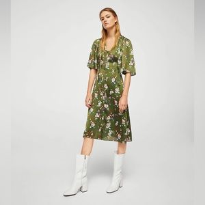 Silk Mango Floral Dress